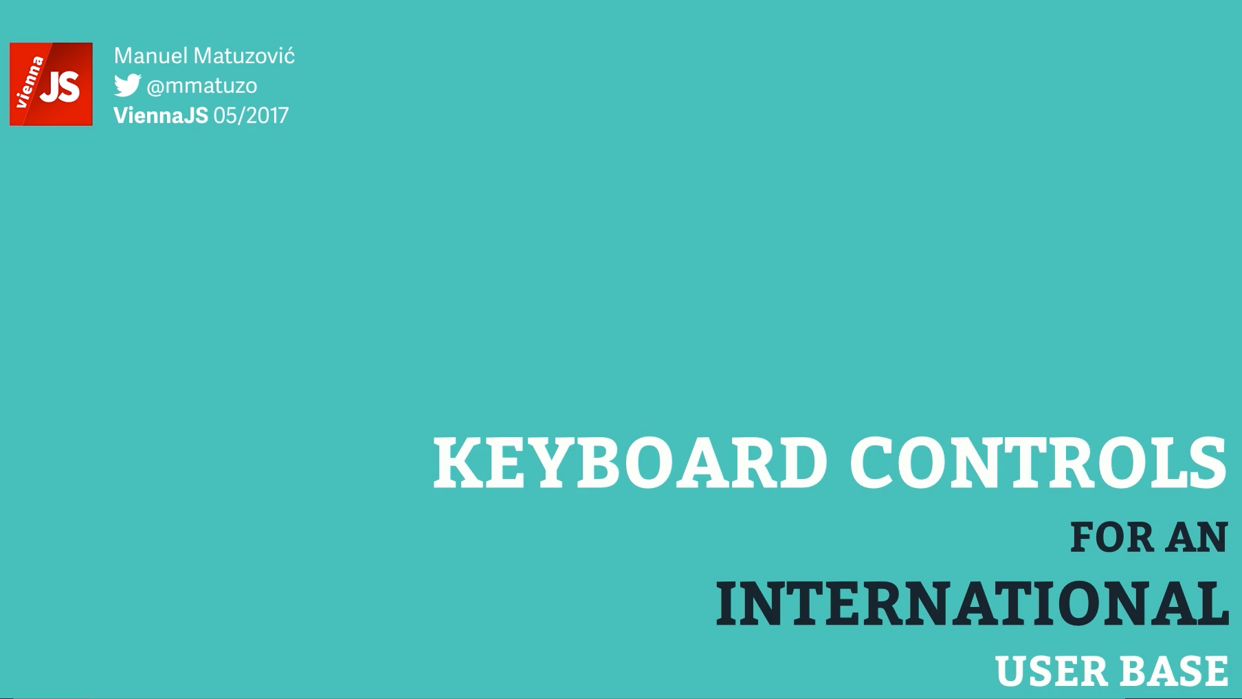 Keyboard Controls for an International User Base